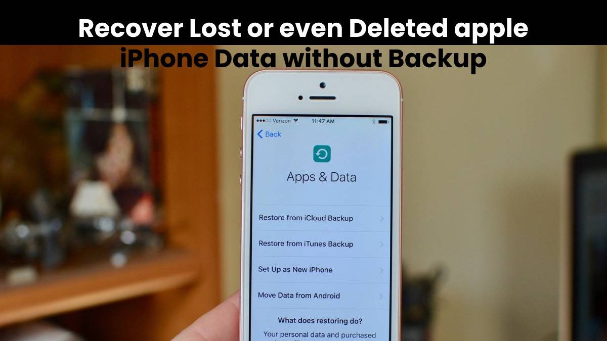 Just Before Our Experts Recover Lost or even Deleted apple iPhone Data without Backup:
